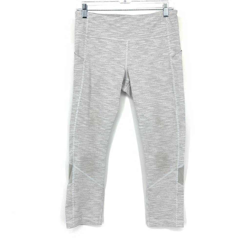 Lululemon Pace Rival Crop Leggings Womens Size 8 Seal Gray *READ